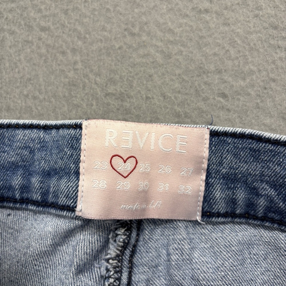 Revice Jeans Womens 24 Blue Rollergirl Flare High Rise Bareback 70s Hippie Retro - Picture 5 of 11